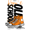 Vibrant Orange Sneakers Illustration