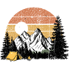 Sunset Camp Silhouette