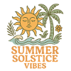 Summer Solstice Vibes Sun and Palm Design