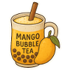 Mango Bubble Tea Illustration