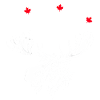Canadian Moose with Maple Leaf Emblem