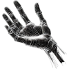 Futuristic Wireframe Hand Design