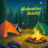 Campfire Adventure Night Scene