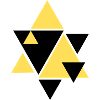 Geometric Golden Triangle Art