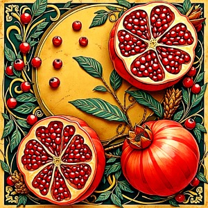 Pomegranate Elegance Art Print