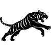 Tiger Attack Silhouette