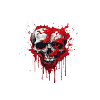 Blood Splash Skull Art