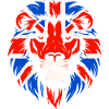 Lion with British Flag Mane