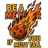 Meteor With Fireball Impact Design