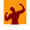 Bold muscular silhouette with Stronger text