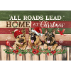 Festive Dogs on Rustic Christmas