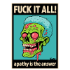 Apathy Skull Graphic with Bold Text