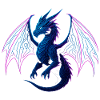 Neon Circuit Dragon Illustration