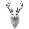 Geometric Winter Elk Illustration