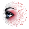 Iridescent Eye Halftone Burst