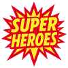 Superheroes Burst Comic Style