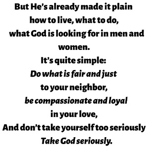 Black Micah 6:8 message