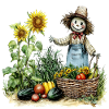Harvest Sunflower Scarecrow
