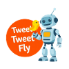Robot and Bird Tweet Duo