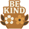 Be Kind Floral Basket Charm