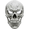 Cracked Skull Chrome Gaze