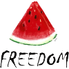 Freedom Watermelon Slice Illustration