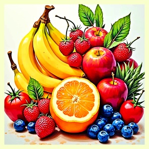 Vibrant Fresh Fruit Delight Design