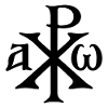 Chi Rho Christogram Black