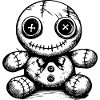 Stitched doll  Noir