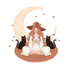 Enchanted Autumn Witch & Moonlight