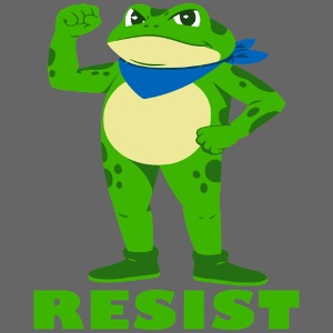 Portland Resist Frog Standing Strong Funny