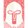 Spartan Helmet Halftone Icon