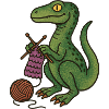 Knit Dino Cozy Green Reptile