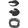 Mono Lip Print Kiss Pattern
