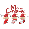 Merry Christmas Sock Trio