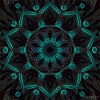 Neon Mandala Fractal Bloom