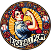Baseball Mom 1970s Emblem