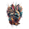 Neon Splash Rabbit