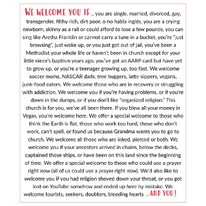 We Welcome You If ...