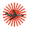 Red Sunburst plane Emblem