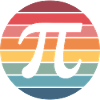 Retro Sunset Pi Emblem
