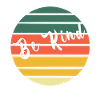 Be Kind Retro Rainbow Circle