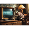 Retro TV Cat Nap