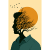 Sunlit Mindscape Silhouette