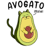 Cheerful Avocado Hugging Seed