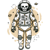 Cosmic Skull Astronaut
