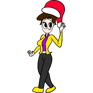 Dersy Wearing a Santa Hat