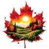 Autumn Maple Landscape