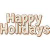 Happy Holidays Rustic Lettering