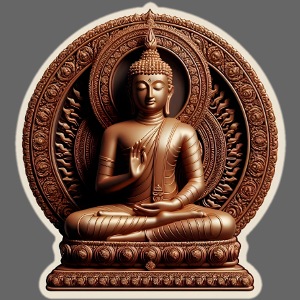 Buddha Statue in meditation and Hand Mudra